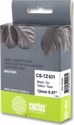 Картридж CACTUS Расходный материал для печати CS-TZ631 черный