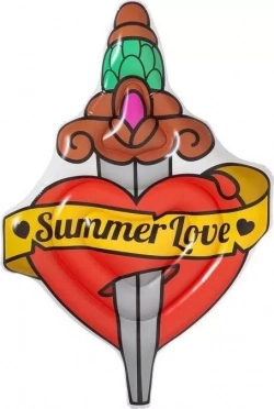 Мат гимнастический BESTWAY Пляжный аксессуар Summer Love Tattoo Надувной матрас 198х137см (43265)
