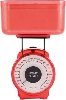 Весы кухонные HOMESTAR HS-3004М красный