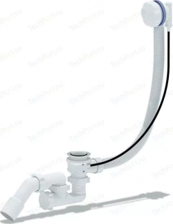 Слив-перелив для ванны АНИ пласт 580 мм, ручка пластик белый (EM521)