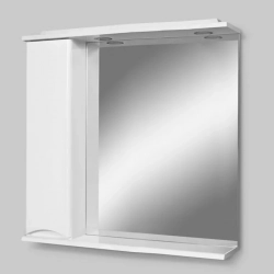 Шкаф-зеркало Am.Pm Like 80 левый, с подсветкой, белый глянец (M80MPL0801WG)