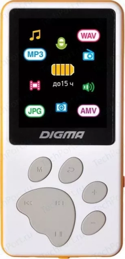 MP3 плеер DIGMA S4 8Gb white/orange