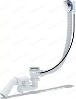 Слив-перелив для ванны АНИ пласт 580 мм, ручка пластик хром (EM421)