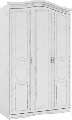 Шкаф Комфорт - S трехдверный Гертруда М2 белая лиственница/ясень жемчужный