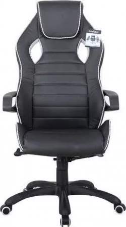 Кресло офисное Brabix компьютерное Techno Pro GM-003 экокожа, черное/серое, вставки серые 531814