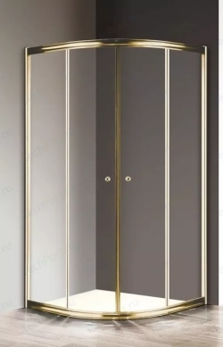 Душевой уголок CEZARES GIUBILEO-R-2-80-SCORREVOLE-C-G профиль золото, стекло прозрачное