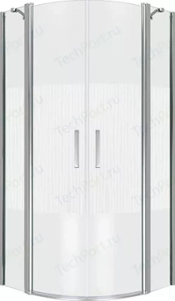 Душевой уголок Good Door Pandora R-90-T-CH профиль хром, стекло прозрачное с рисунком (ПД00051)