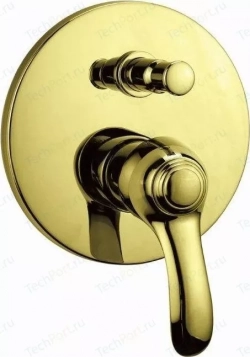Смеситель для ванны CEZARES Lira встраиваемый, с переключателем, Золото (LIRA-VDIM-03)