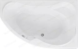 Акриловая ванна AQUANET Capri 160x100 R каркас слив-перелив, правая, без гидромассажа (174406)