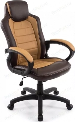 Кресло офисное Woodville Kadis коричневое/бежевое