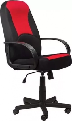 Кресло офисное Brabix City EX-512 ткань черная/красная TW 531408