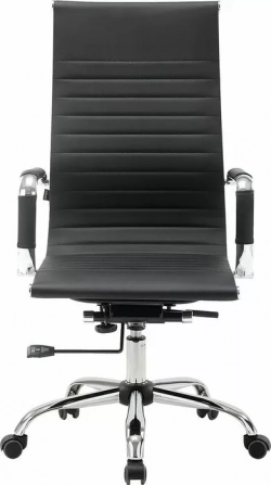 Кресло офисное Brabix Energy EX-509 рециклированная кожа хром черное 530862