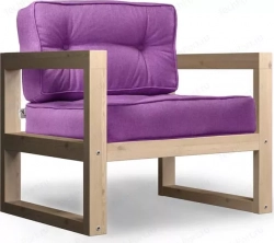 Кресло Anderson Астер сосна-фиолетовая рогожка.