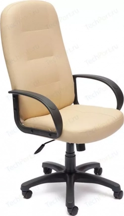 Кресло офисное TetChair DEVON кож/зам бежевый/бежевый перфорированный 36-34/36-34/06