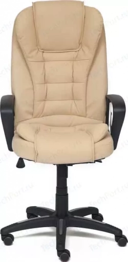 Кресло офисное TetChair BARON кож/зам бежевый/бежевый перфорированный 36-34/36-34/06