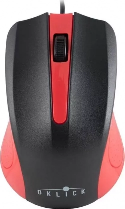 Мышь компьютерная OKLICK 225M черный/красный USB