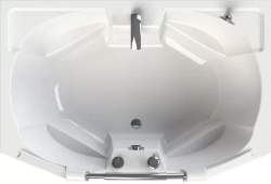 Акриловая ванна RADOMIR Конкорд 180х120 с каркасом, фронтальной панелью, ручкой, сливом-переливом (1-01-2-0-9-025К)