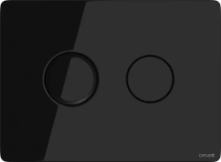 Кнопка смыва CERSANIT Aqua черная глянцевая, двойной смыв (P-BU-ACN-CIR-PN/Bl/Gl)