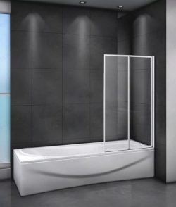 Шторка для ванны CEZARES ванной Relax 80x140 Punto, белая, правая (RELAX-V-2-80/140-P-Bi-R)