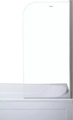 Душевая шторка на ванну AQUANET SG-750 75х150 см, прозрачная/хром (209411)