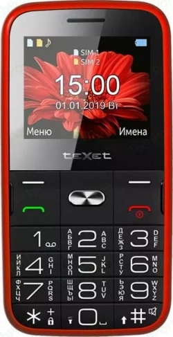 Мобильный телефон TeXet ный TM-B227 красный