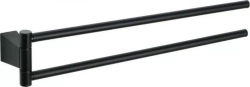 Полотенцедержатель Fixsen Trend черный, поворотный, двойной (FX-97802A)