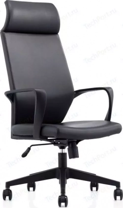 Кресло офисное NORDEN Союз LB/ черный пластик/черная экокожа