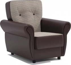 Кресло для отдыха Шарм-Дизайн Классика М Корфу беж и экокожа шоколад