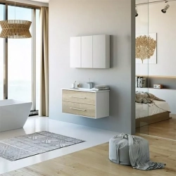 Мебель для ванной Aqwella Майами 100x45 дуб сонома/белый