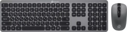 Клавиатура и мышь OKLICK мыши и клавиатуры 300M серый Комплект и