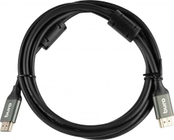 Кабель BURO HDMI (m)-HDMI (m) 2м феррит.кольца Позолоченные контакты черный (BHP-HDMI-2.1-2G)