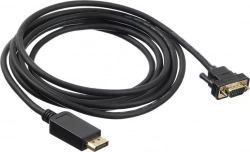 Кабель BURO 1.1v DisplayPort (m)-VGA (m) 3м Позолоченные контакты черный (BHP DPP_VGA-3)