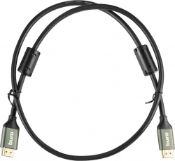 Кабель BURO HDMI (m)-HDMI (m) 1м феррит.кольца Позолоченные контакты черный (BHP-HDMI-2.1-1G)