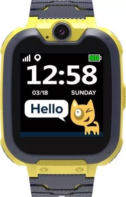 Смарт часы CANYON Kids smartwatch, 1.54 inch colorful screen, Camera 0.3MP, Mirco SIM card, 32+32MB, GSM(850/900/1800/1900MHz) (CNE-KW31YB)