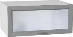 Шкаф верхний VIVAT горизонтальный остекленный глубокий Сканди Grey Softwood