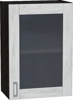 Шкаф верхний VIVAT с 1-ой остекленной дверцей Лофт Nordic Oak