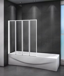 Шторка для ванны CEZARES Relax V-4 90x140 прозрачная, серый (RELAX-V-4-90/140-C-Bi)