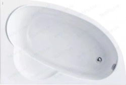 Акриловая ванна SANTEK Шри-Ланка R 150х100 правая, каркас, слив-перелив (1WH302395, 1WH302396)