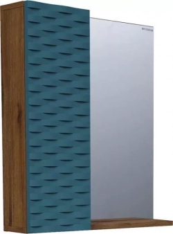 Шкаф-зеркало GROSSMAN Альба 65 левое, веллингтон/бриз (206502)