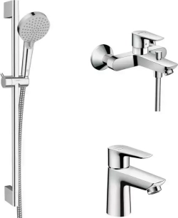 Комплект смесителей Hansgrohe Talis E с душевым гарнитуром, хром (71740000, 71704000, 26275000)