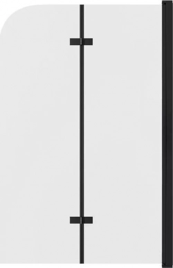 Шторка для ванны GROSSMAN GR-106/100 BLACK 100х150 прозрачная, черная