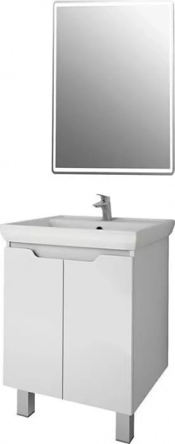 Мебель для ванной Dreja Q Plus 55 с дверцами, белый глянец