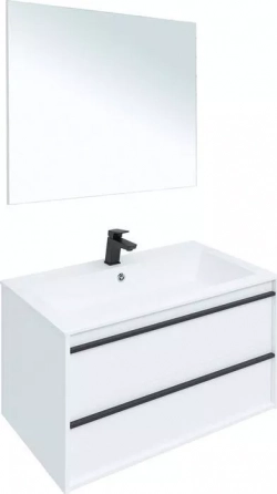 Мебель для ванной AQUANET Lino 90 белая матовая