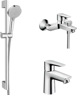 Комплект смесителей Hansgrohe Talis E с душевым гарнитуром, хром (71740000, 71703000, 26275000)