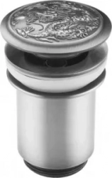 Донный клапан ZorG Antic для раковины матовое серебро (AZR 1 SL)
