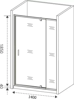 Душевая дверь Good Door Orion WTW-PD 140x185 матовая Grape, хром (WTW-PD-140-G-CH)