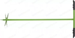 Бур СИБРТЕХ почвенный ручной 1110 мм с удлинителем 1000 мм, сменные ножи D 150 мм, D 200 мм (64399)
