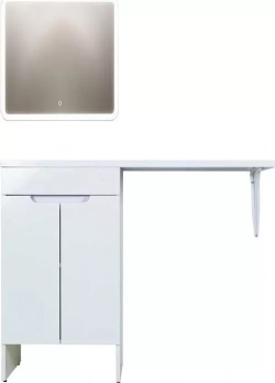 Мебель для ванной Orange Optima 50 (110L) напольная, под стиральную машину, белый глянец
