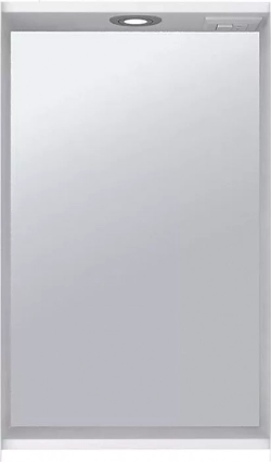 Зеркальный шкаф Emmy Агата 80х70 с подсветкой, белый (agt80mir1)