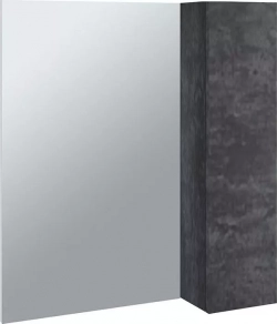 Шкаф-зеркало Emmy Стоун 60х70 правый, серый бетон (stn60mir-r)